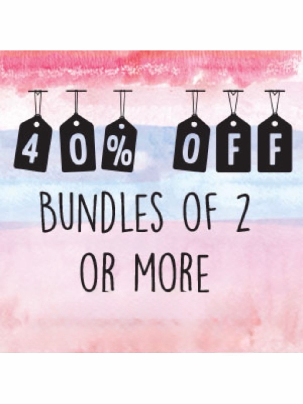 40% off when you bundle 2 or more Listings